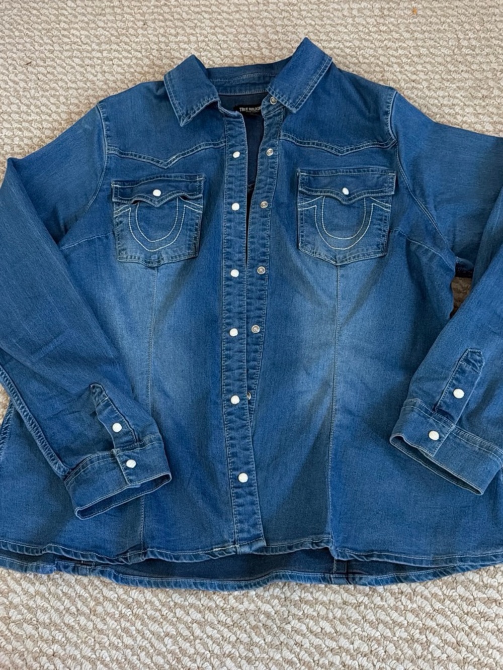 True Religion Girls Blue Denim Button-Down Shirt